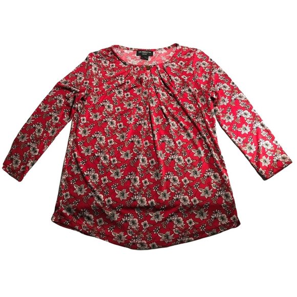 Liz Claiborne Career Small Petite Work Top Blouse Shirt SKIRT PANTS RED - Picture 3 of 6